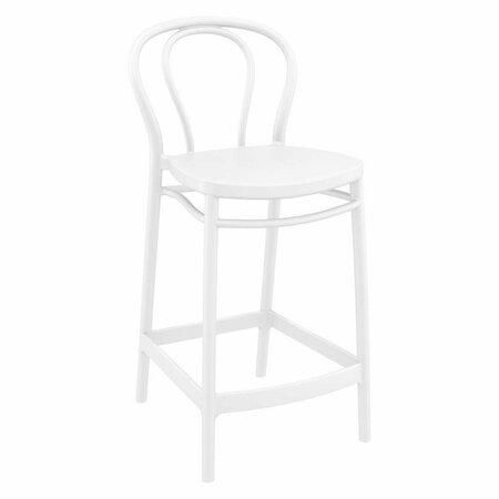 KD ETAGERE Victor Counter Stool  White KD2843622